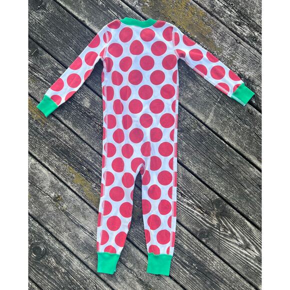Hanna Andersson Night Night Sleeper Organic Cotton Red Polka Dot 3T 90cm‎ EUC - Picture 2 of 4